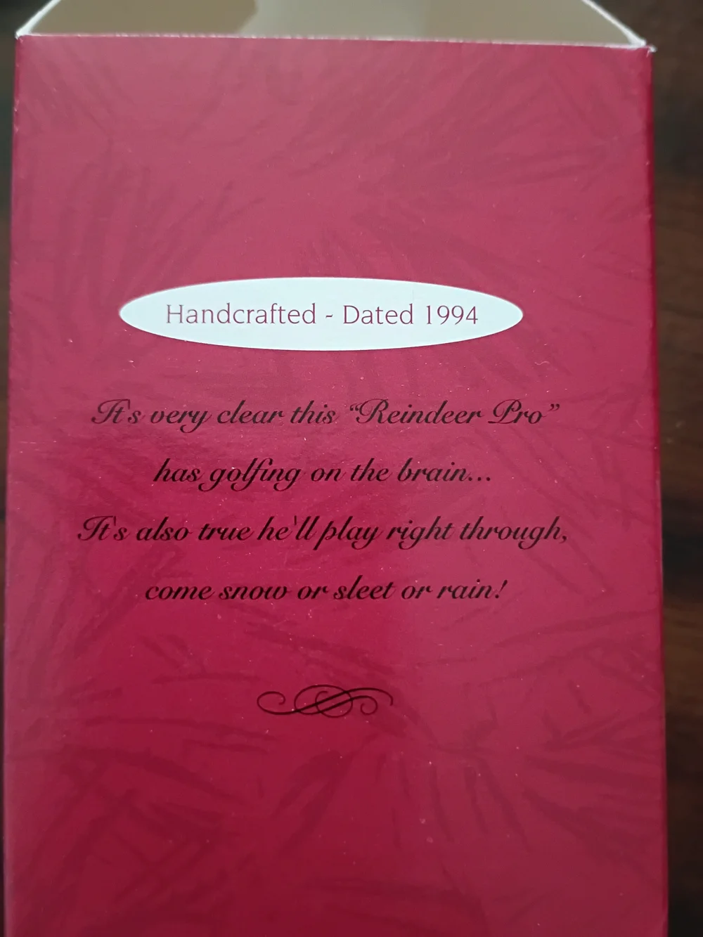 1994 Hallmark Red Holiday Keepsake Box Art